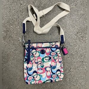 Coach IKAT Scribble Cross-Body EUC